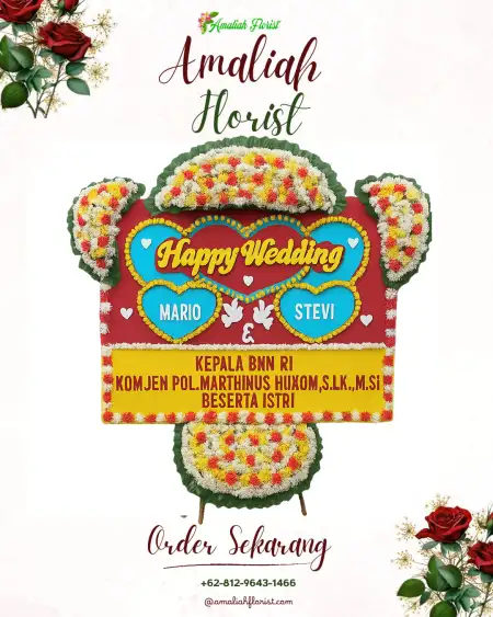 Papan Bunga Pernikahan Gedongan